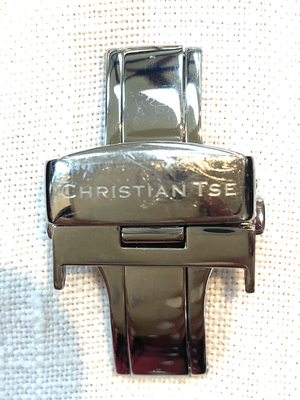 CHRISTIAN TSE STAINLESS STEEL DEPLOYMENT BUCKLE FOR 22mm WATCH BAND