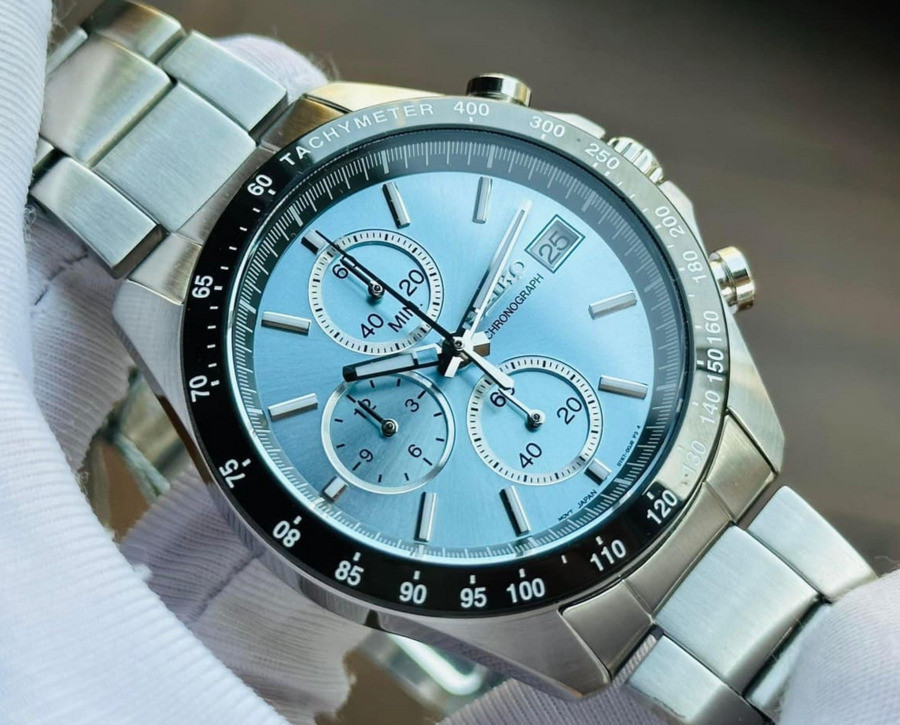 Seiko Spirit Chronograph Blue Dial Stainless Steel Men’s Watch SBTR029