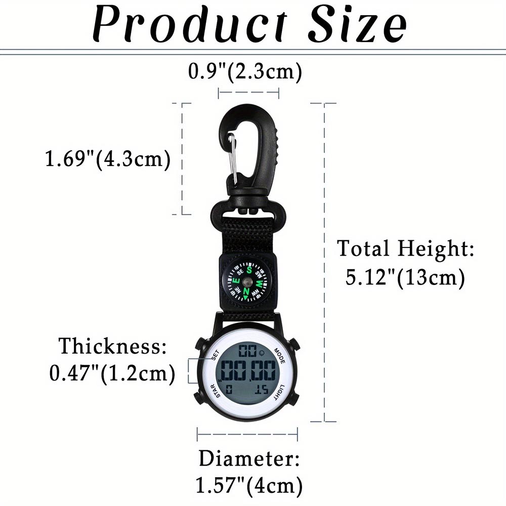 Practical Durable Waterproof Weather-Resistant Lightweight Outdoor Compass Watch