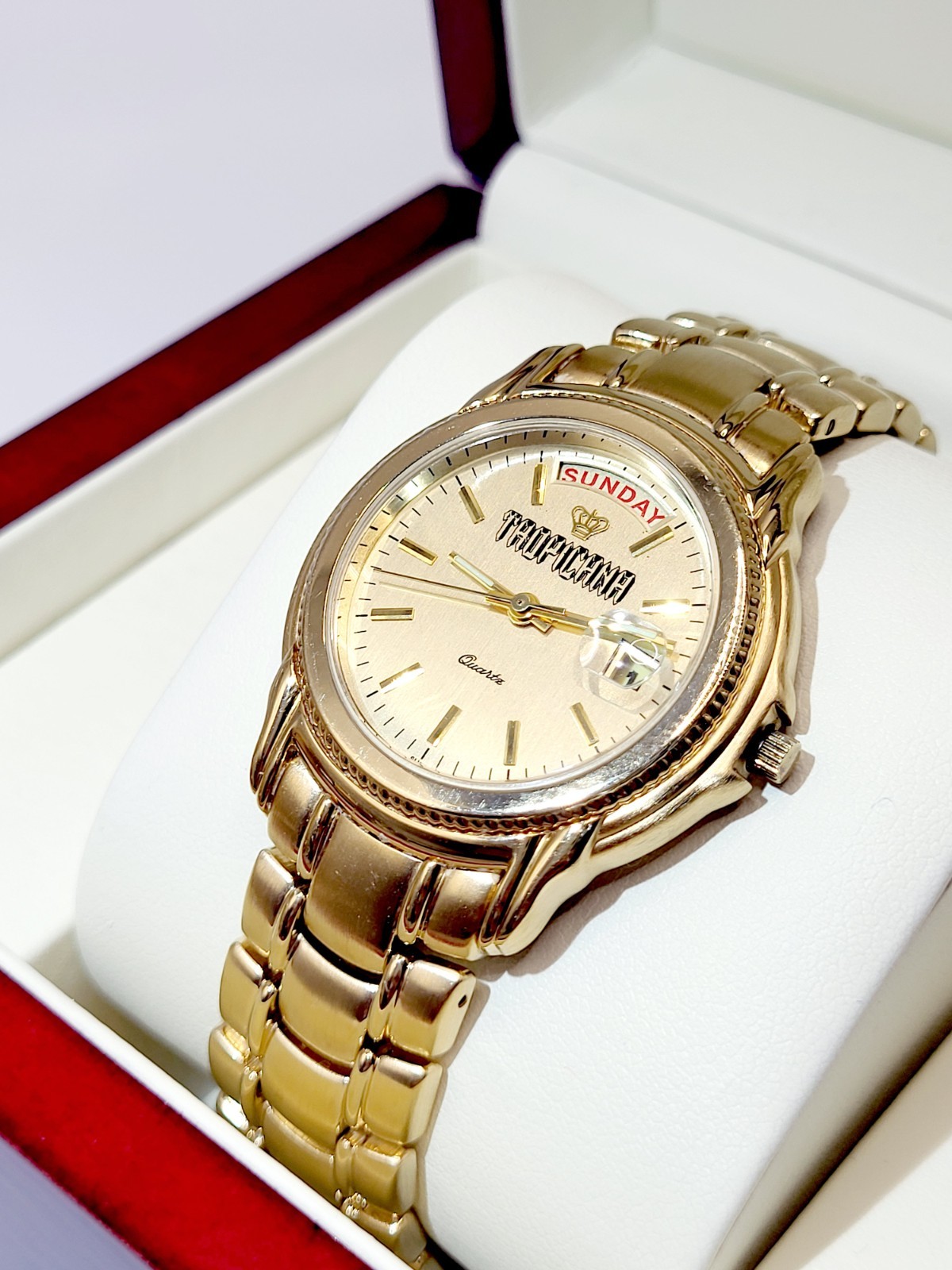 Jules Jurgensen Tropicana Watch 1980’s [New] 35mm Unisex Day-D Date New Battery