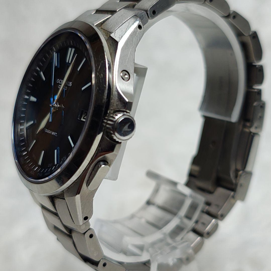 Casio Oceanus OCW-S100-1AJF Solar Radio Titanium Sapphire Glass Black Blue Watch