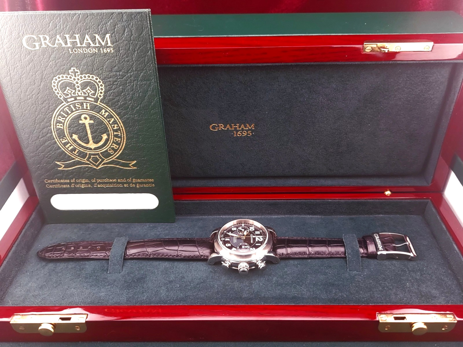 New Unworn Graham Aero Flyback Men’s Swiss Chronograph Watch Full Set Box Papers