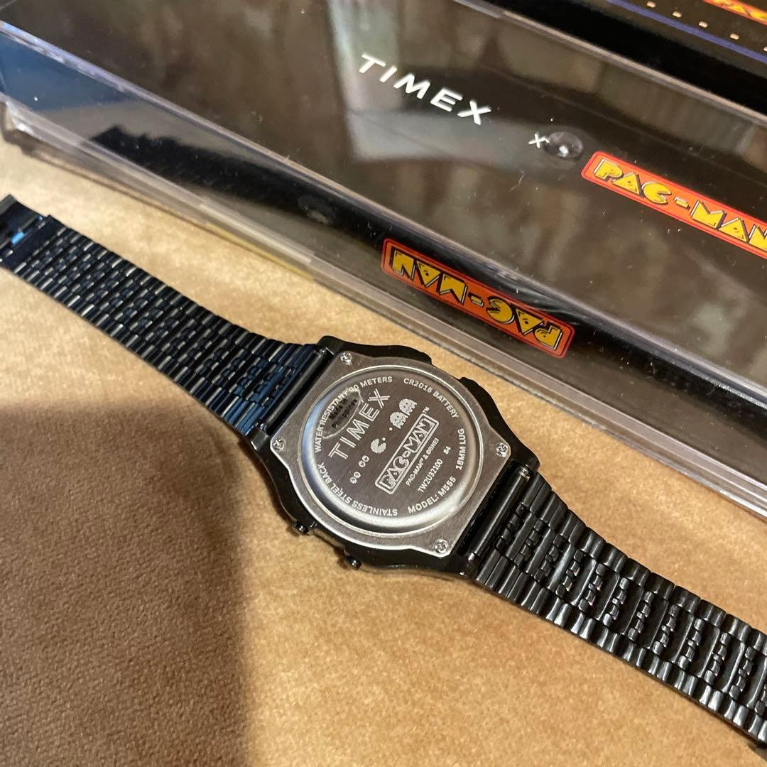 Timex Pac Man Digital Wristwatch Black Timex Pac Man Timepiece Vintage