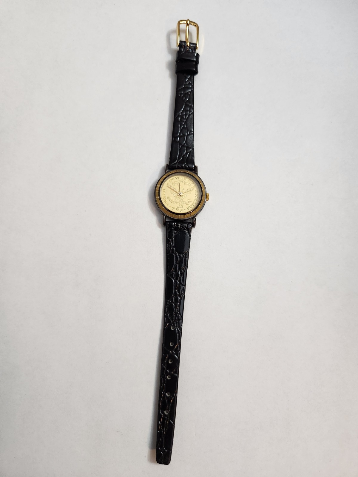 Ladies United States of America Faux Coin Watch. New Battery