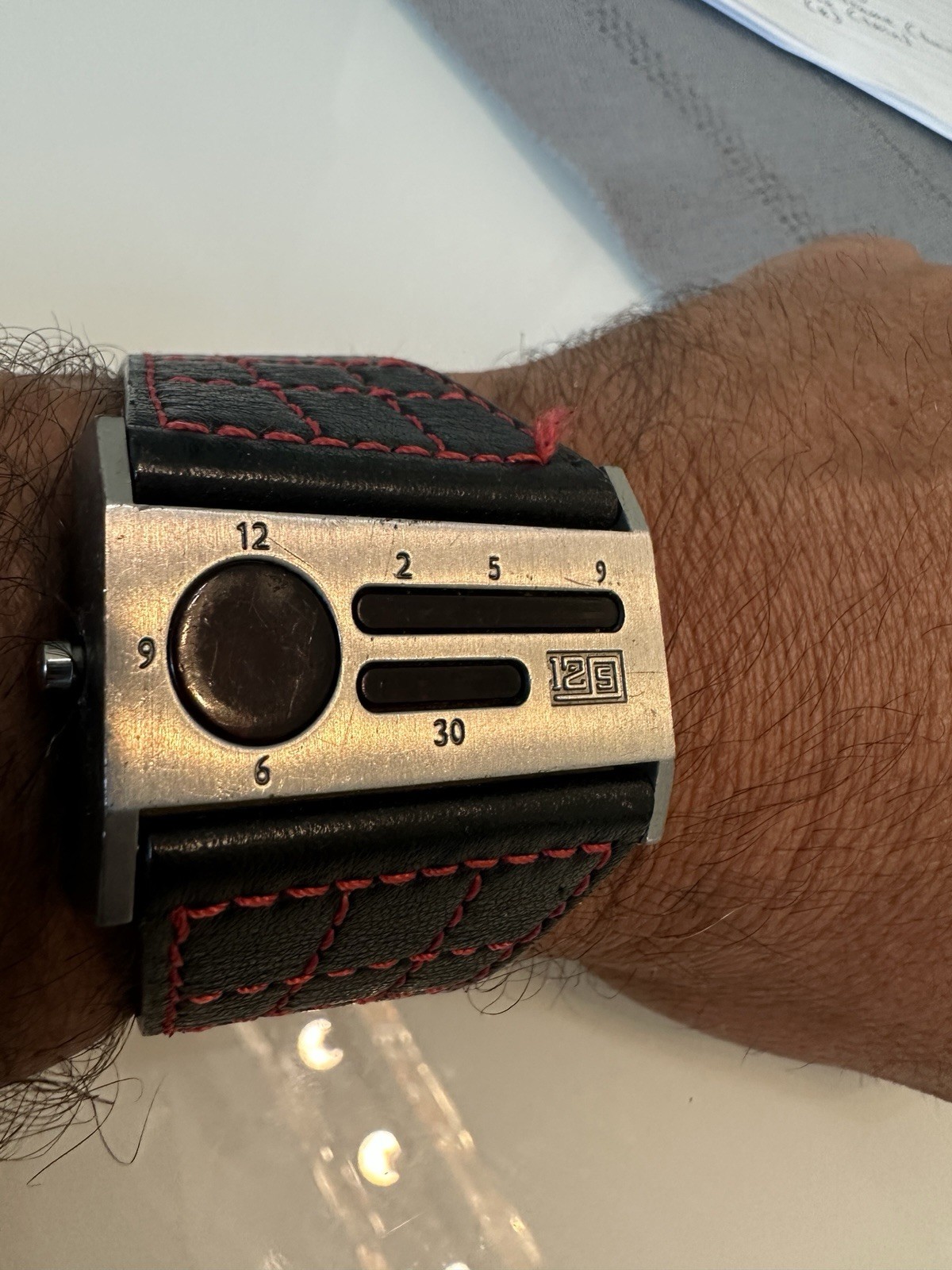 Tokyoflash Twelve 5-9 B Version LED Watch Red Stitch Strap Rare Japan
