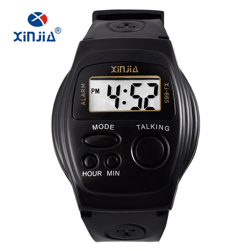 ENGLISH OR SPANISH Talking Wrist Watch Rooster Alarm 4 Free Battery Visually
