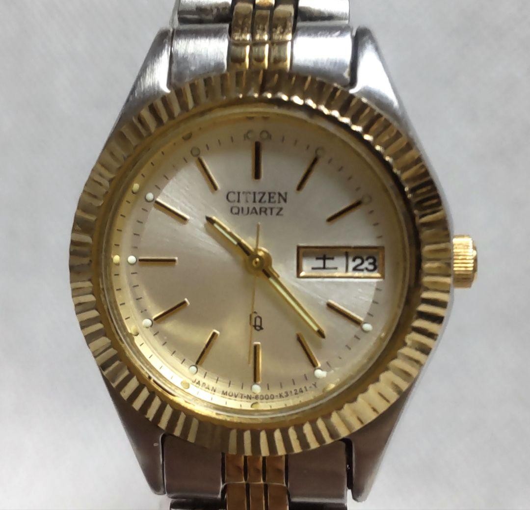CITIZEN 6000-K09346 Quartz Two-Tone Ladies Watch, 26mm, wrist 18.0cm/7.1in