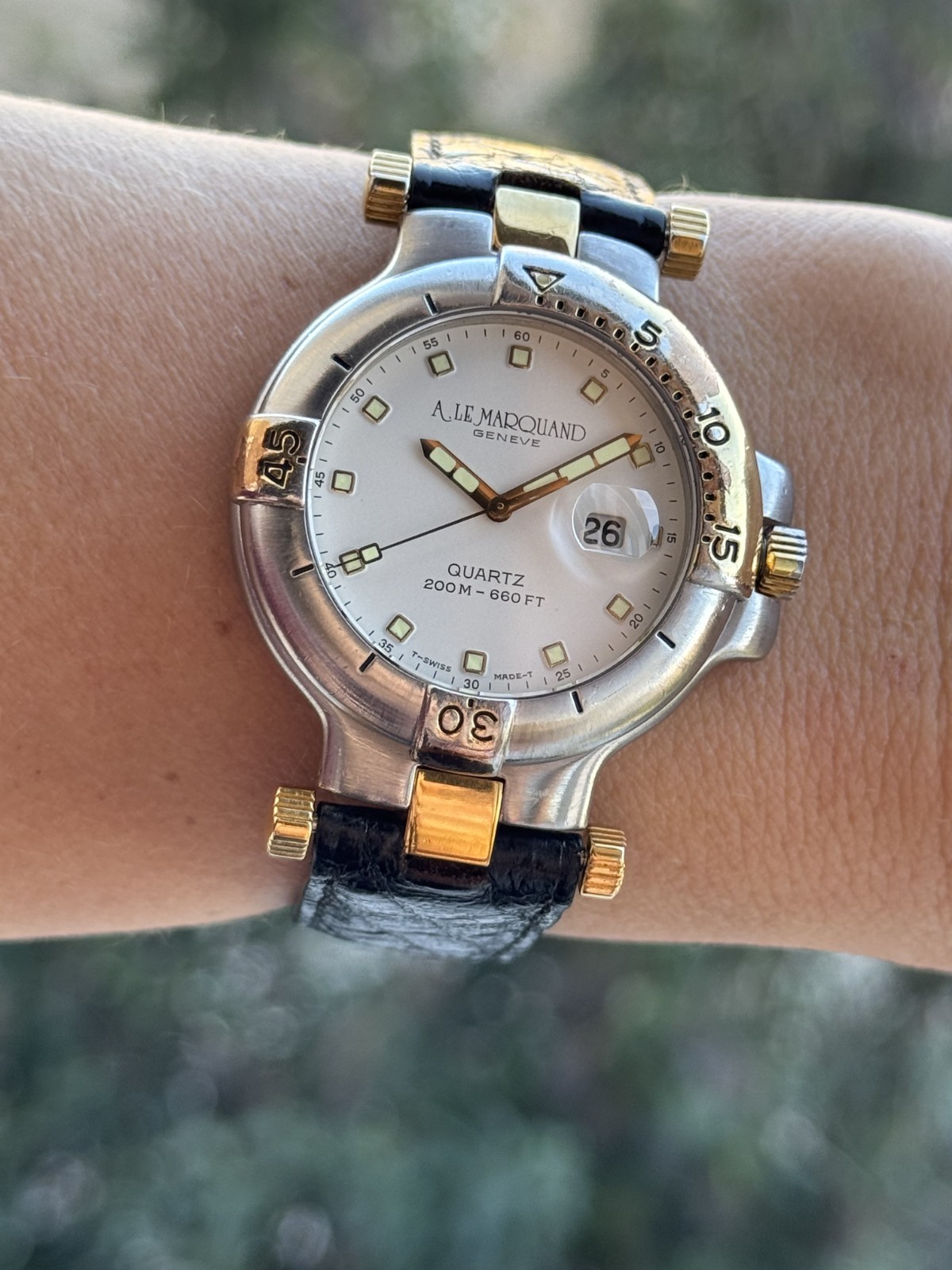 Andre Le Marquand Geneve Watch Mens 35.5mm Swiss Made 500.2.1591