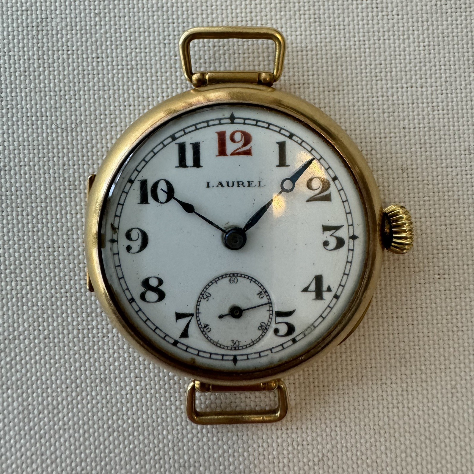 Antique Laurel (Seiko) ‘1913’ Manual Wind Wristwatch – 18K Yellow Gold
