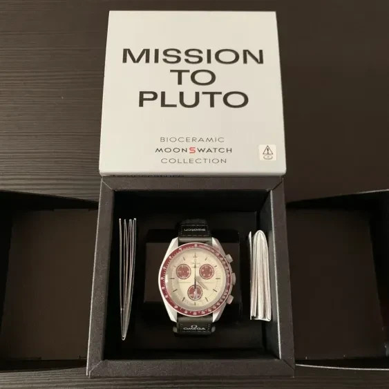NEW Swatch x Omega Bioceramic Moonswatch Mission To Pluto – Special Collection