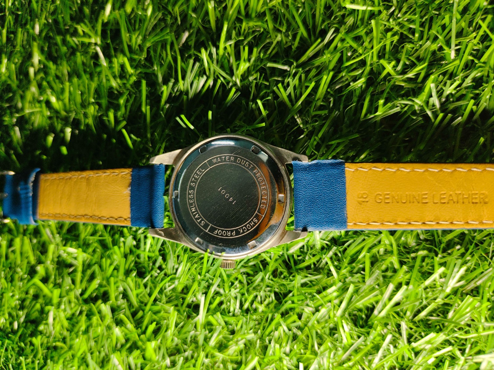 Vintage HMT Janata Mechanical Hand-Winding Watch – Blue Dial Devanagari Numeral