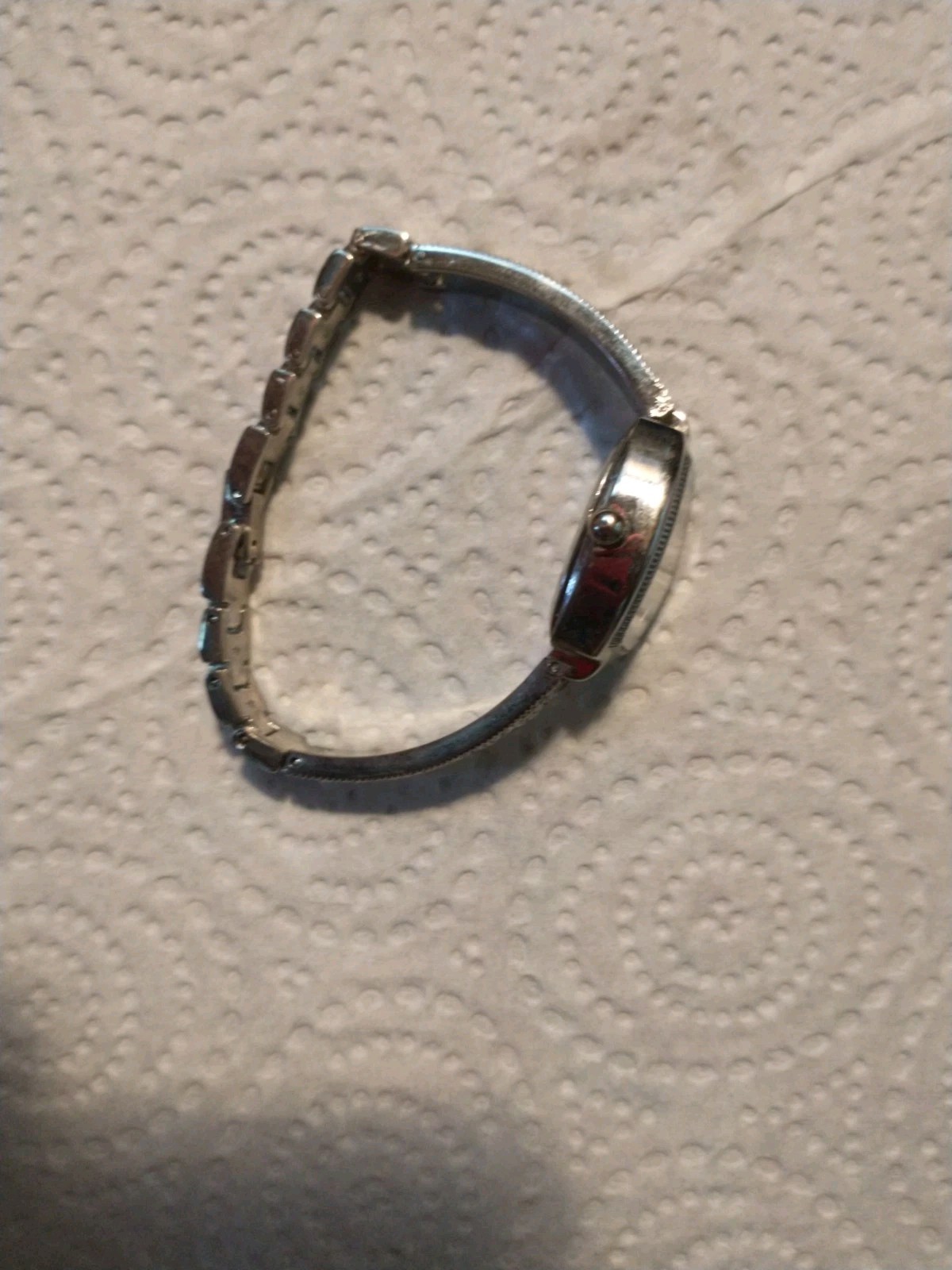 Silver Stainless Steel Case W/ Silver Stainless Steel Clasp Wristband – Untested