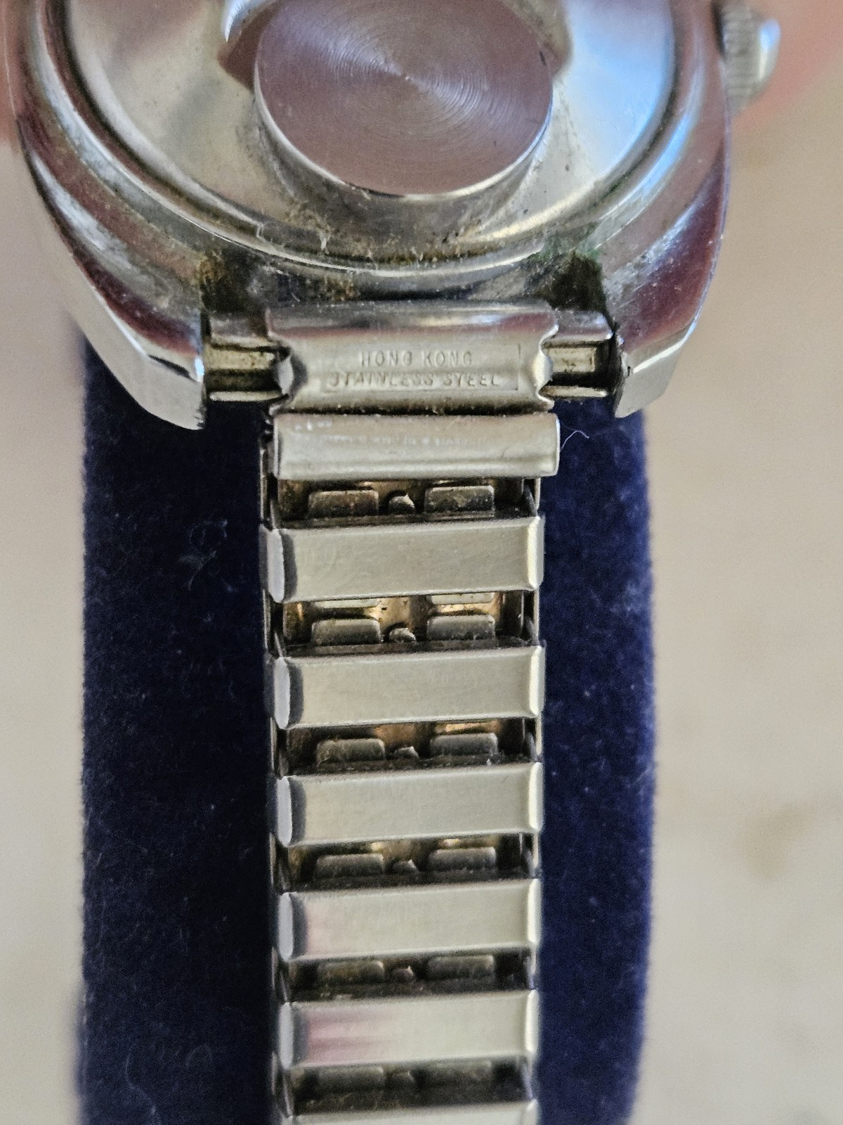 Vintage 1970s Timex Electra Diver-Style Watch Blue/Green Omni Rotating Bezel NR