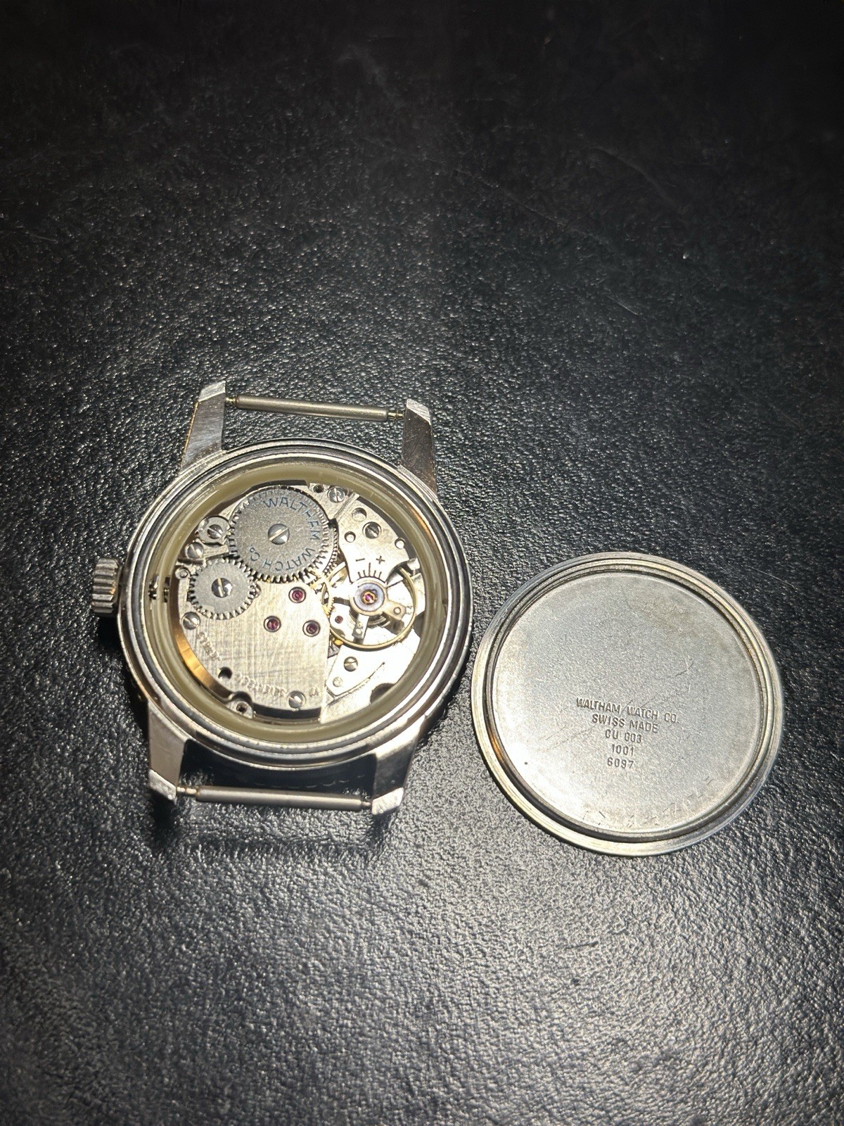Vintage Swiss Made WALTHAM 17 Jewels Skin Diver Style Watch Mechanical Running