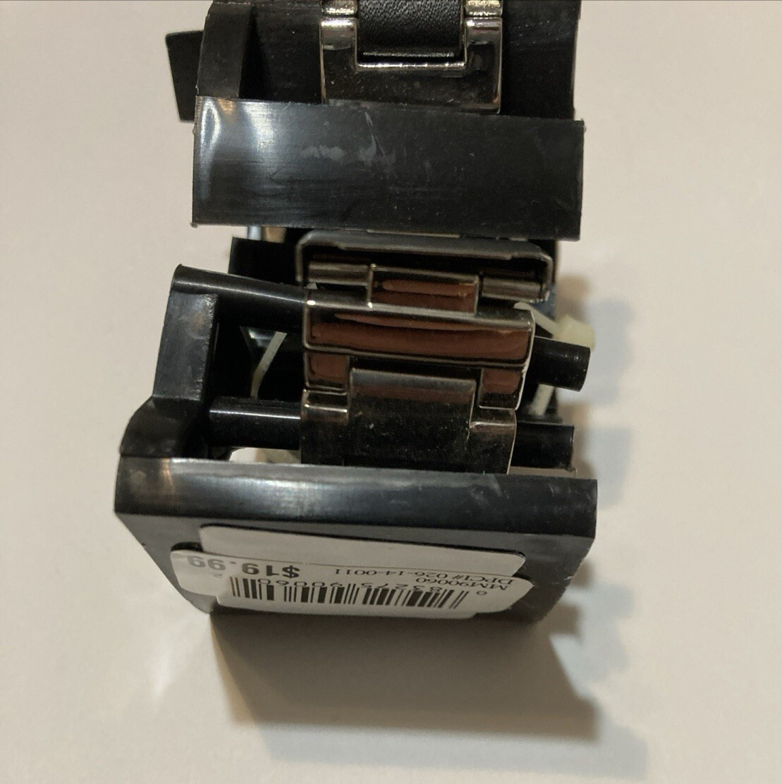 Mossimo MM90060 Quartz Silver Leather Band Watch New Old Stock Needs Battery