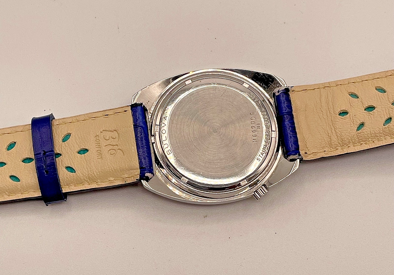 BULOVA ACCUTRON H669826 Stainless Steel Tuning Fork Men’s Watch Date 35mm Runs
