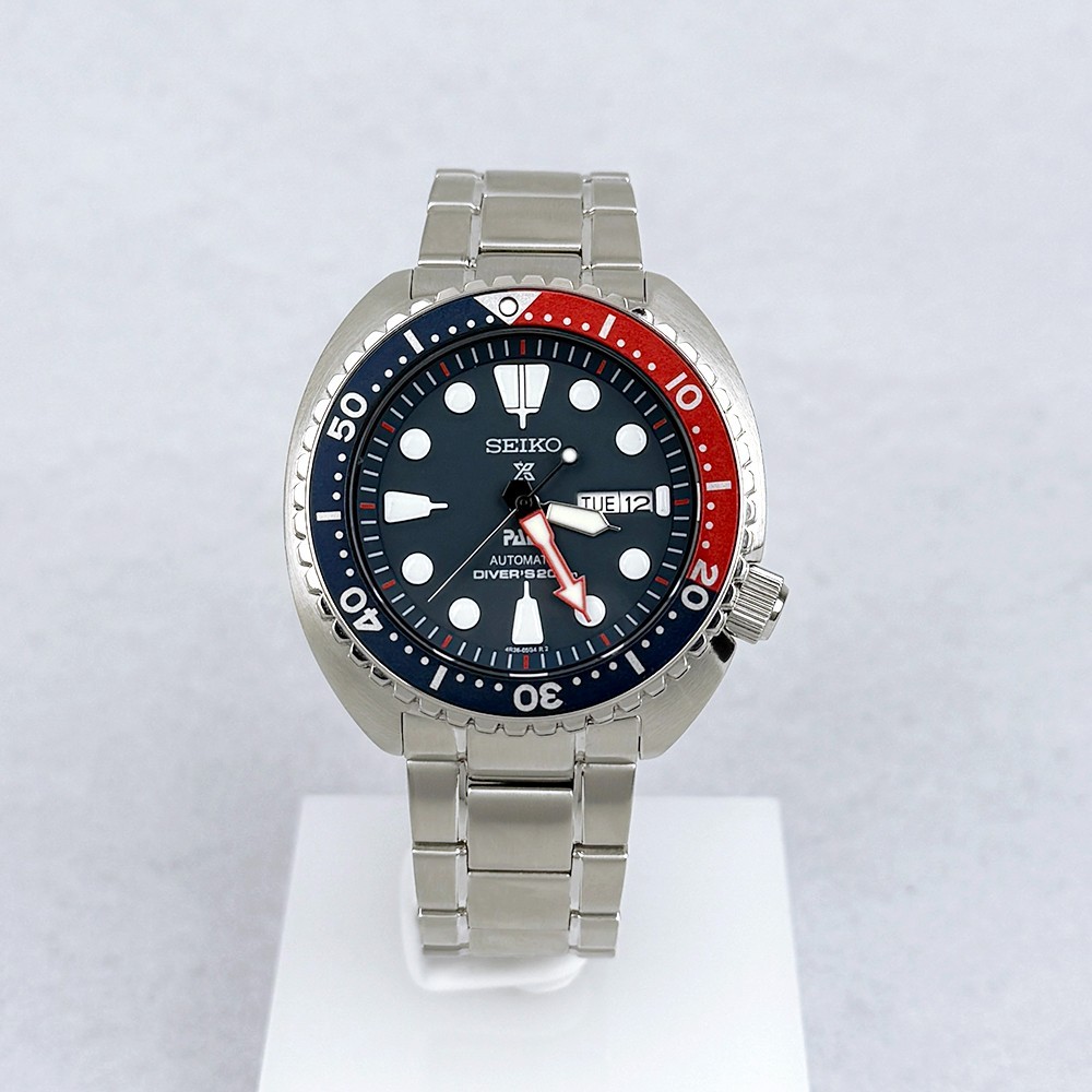 Seiko Prospex PADI Men’s Automatic Turtle Pepsi Diver Stainless Watch SRPE99