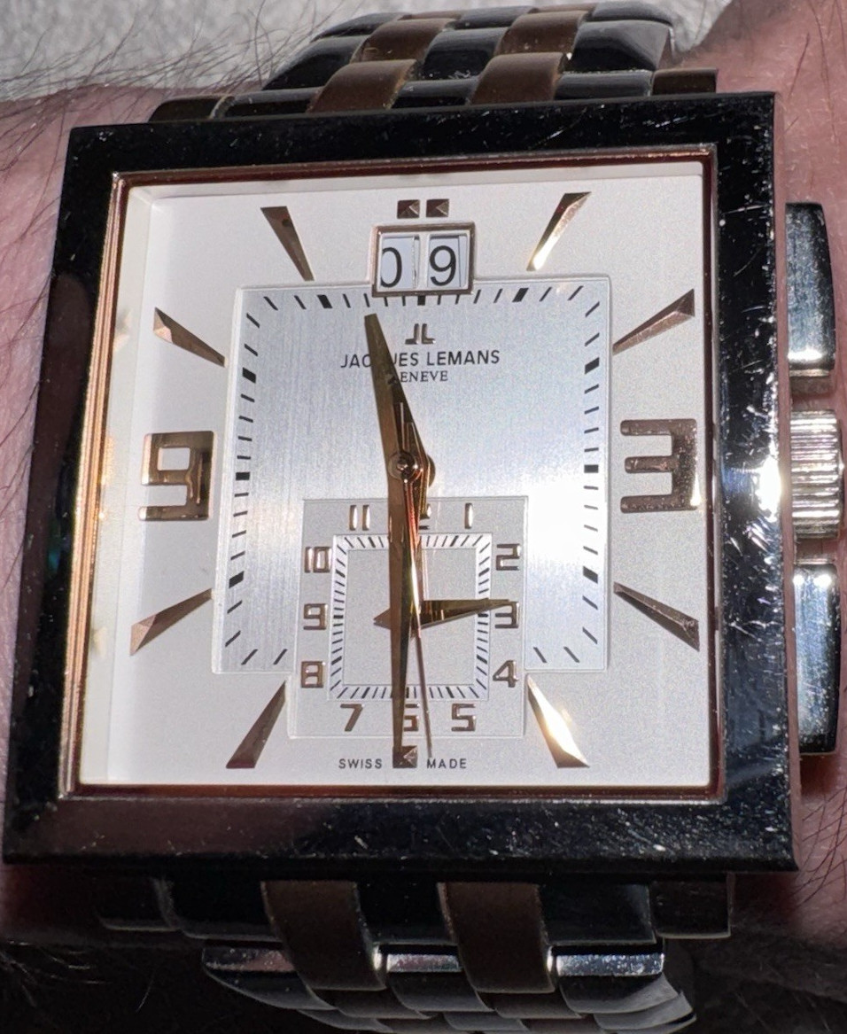 Jacques Lemans Geneve Men’s Quartz Two-Tone Steel Bracelet Date 50m Watch