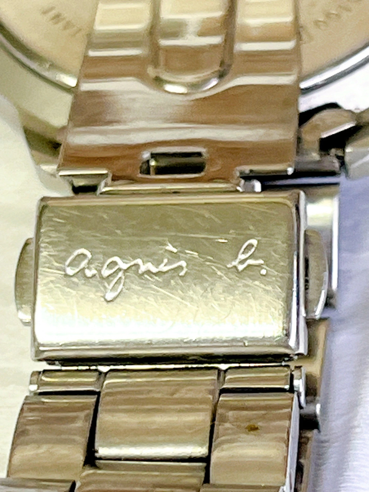 [A1R] agnes b. Wristwatch Unisex Silver Blue V654-6100 [z3p]