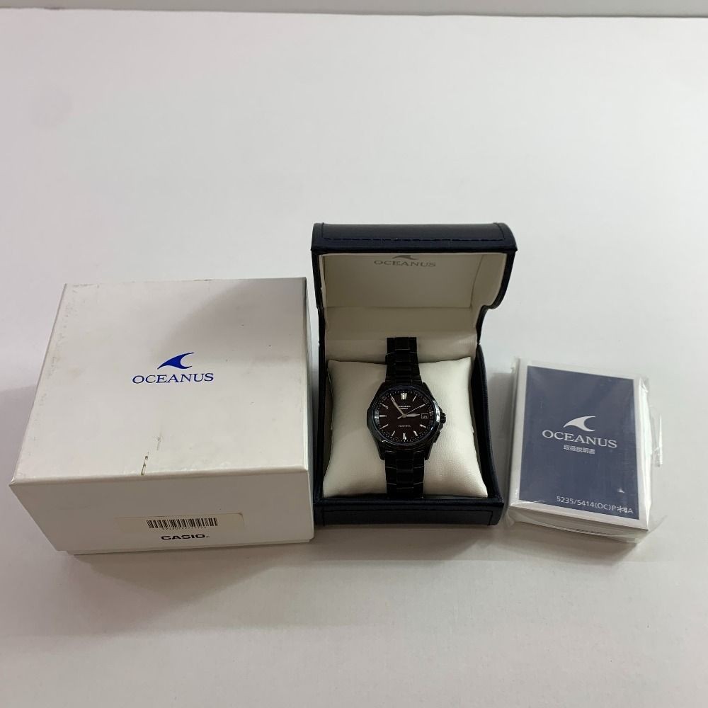 CASIO OCEANUS Solar Watch OCW-S100B-1AJF Black W/Box Tested Japan Used F/S