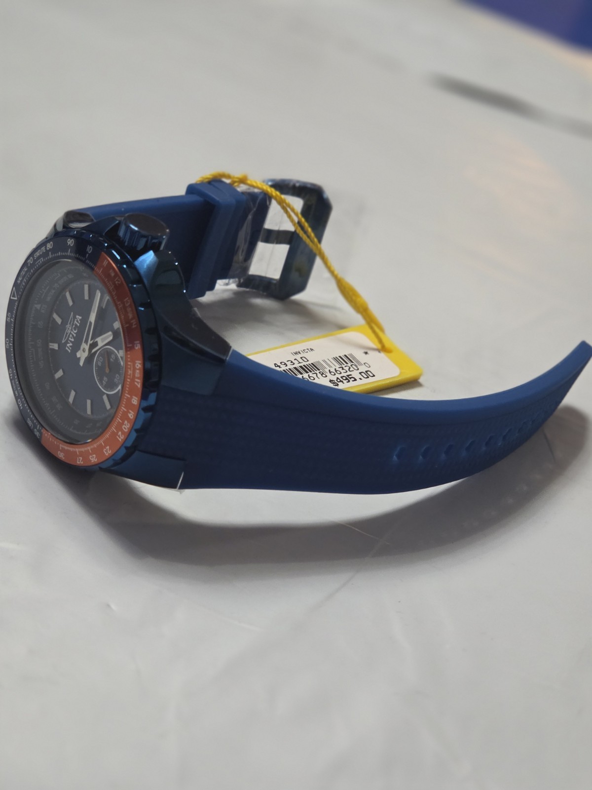 🔥 Invicta Men’s Watch Aviator Quartz-Blue Dial-Silicone & Rubber Strap- 50mm 🔥
