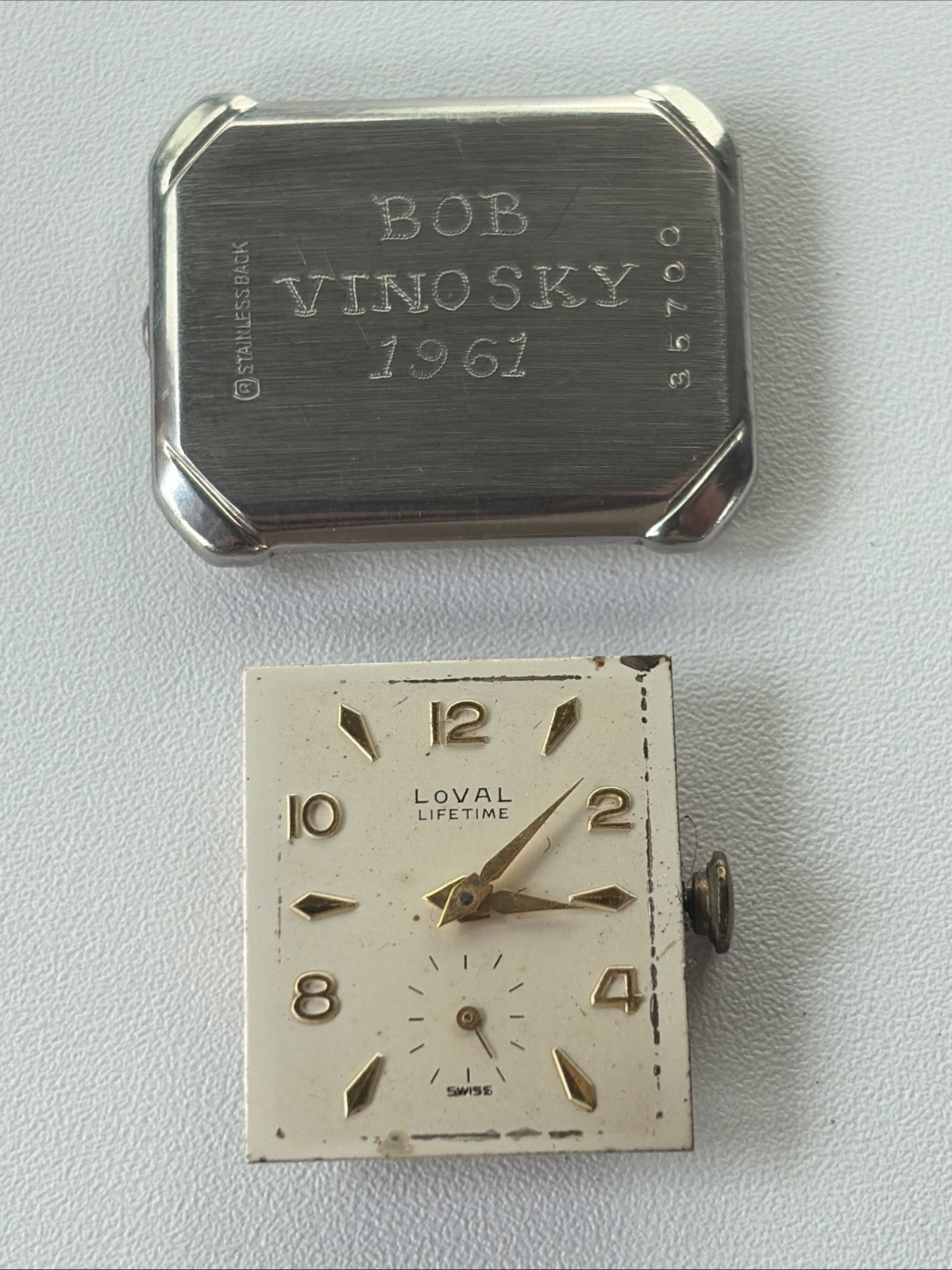 Vintage Loval Lifetime Watch Mechanical Movement Diameter 1960s 10k Gold Plated