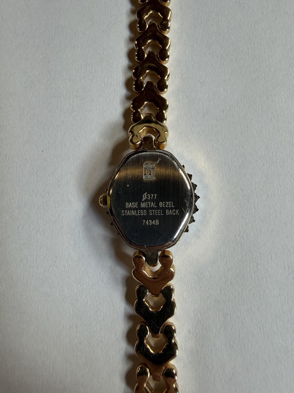 Rare Vintage Jules Jurgensen Ladies Black Dial, Diamond Bezel, Working 7434B