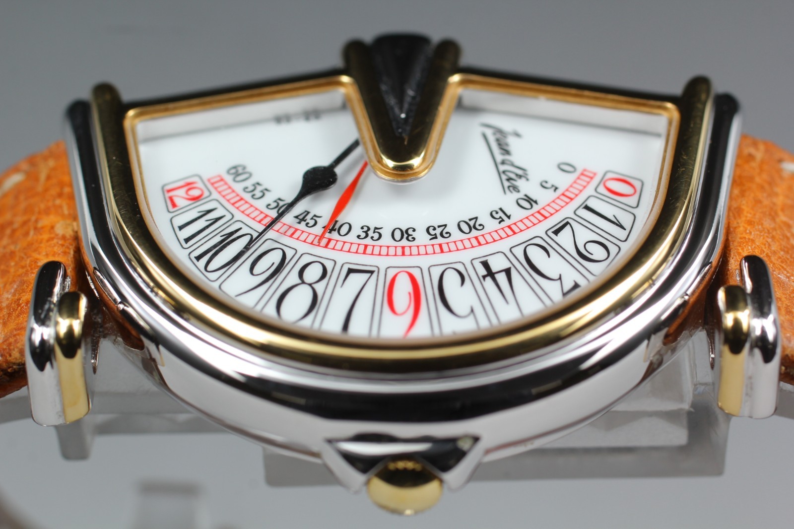 【Mint Full Set] Jean D’Eve Large Sectora Jump Hour Retrograde 31mm Quartz Watch