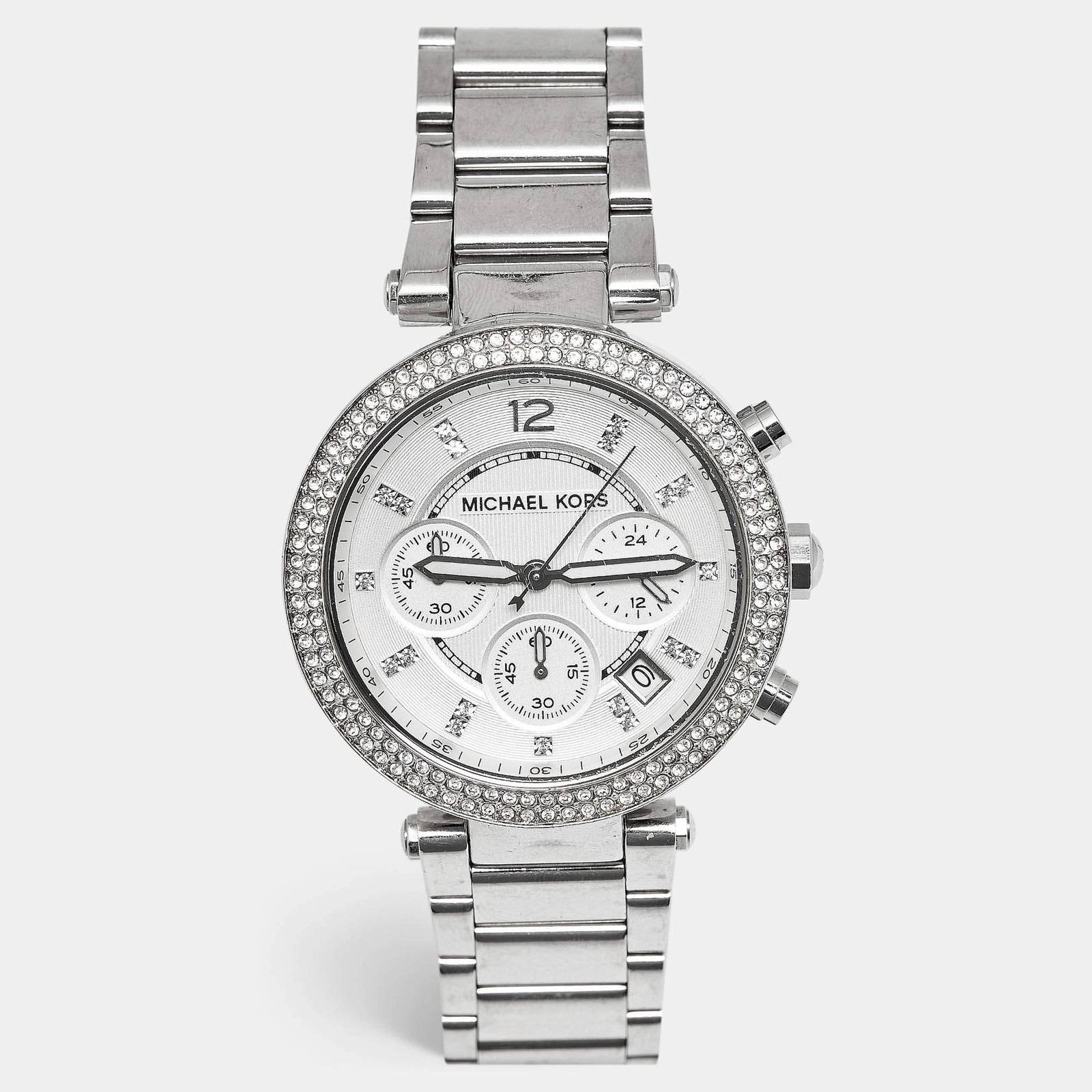 Michael Kors Parker MK5353 Silver Dial Stainless Steel Womens Wristwatch 39 mm