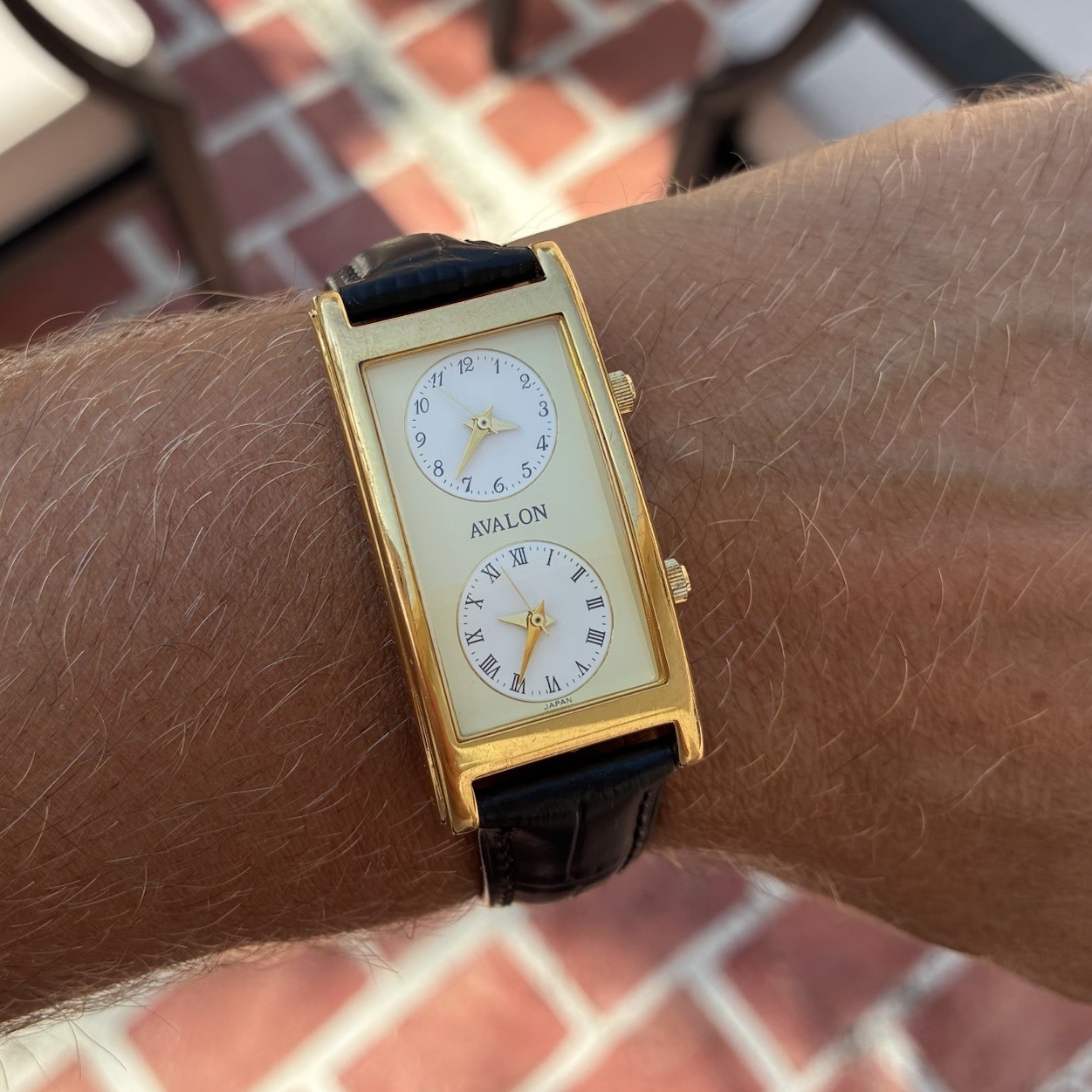 STUNNING Avalon Dual Time Zone By Citizen Men’s Tank Watch – READ Description