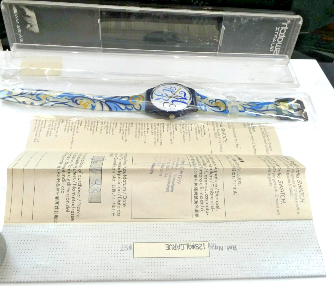 A Superb 1993 SWATCH WATCH GN128 ALGARVE Mint Cond Box Papers New Batt Works