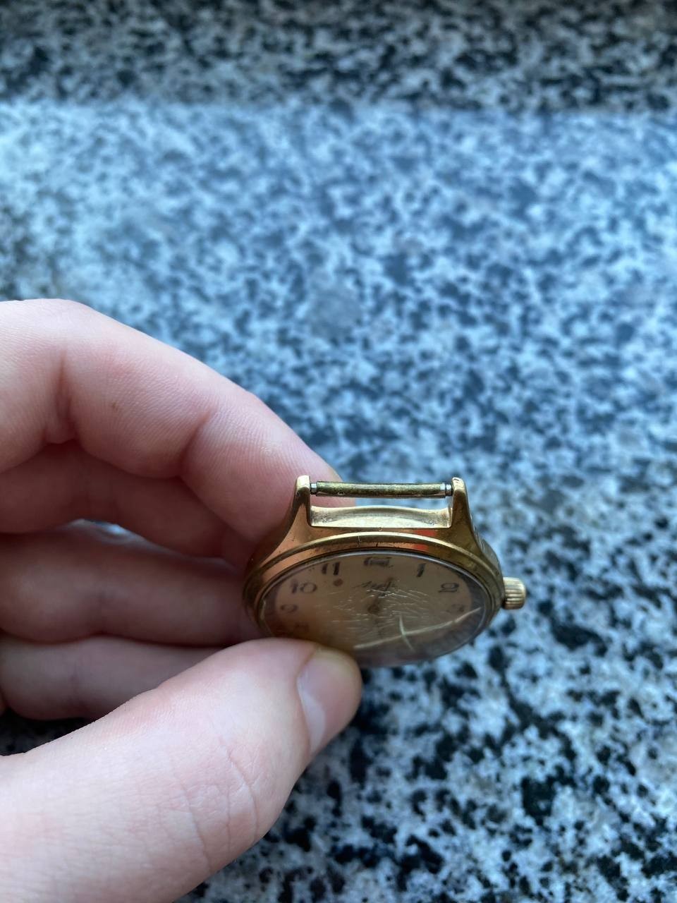 Vintage Luch Watch Soviet USSR mechanical Wristwach Rare Gold Plated AU