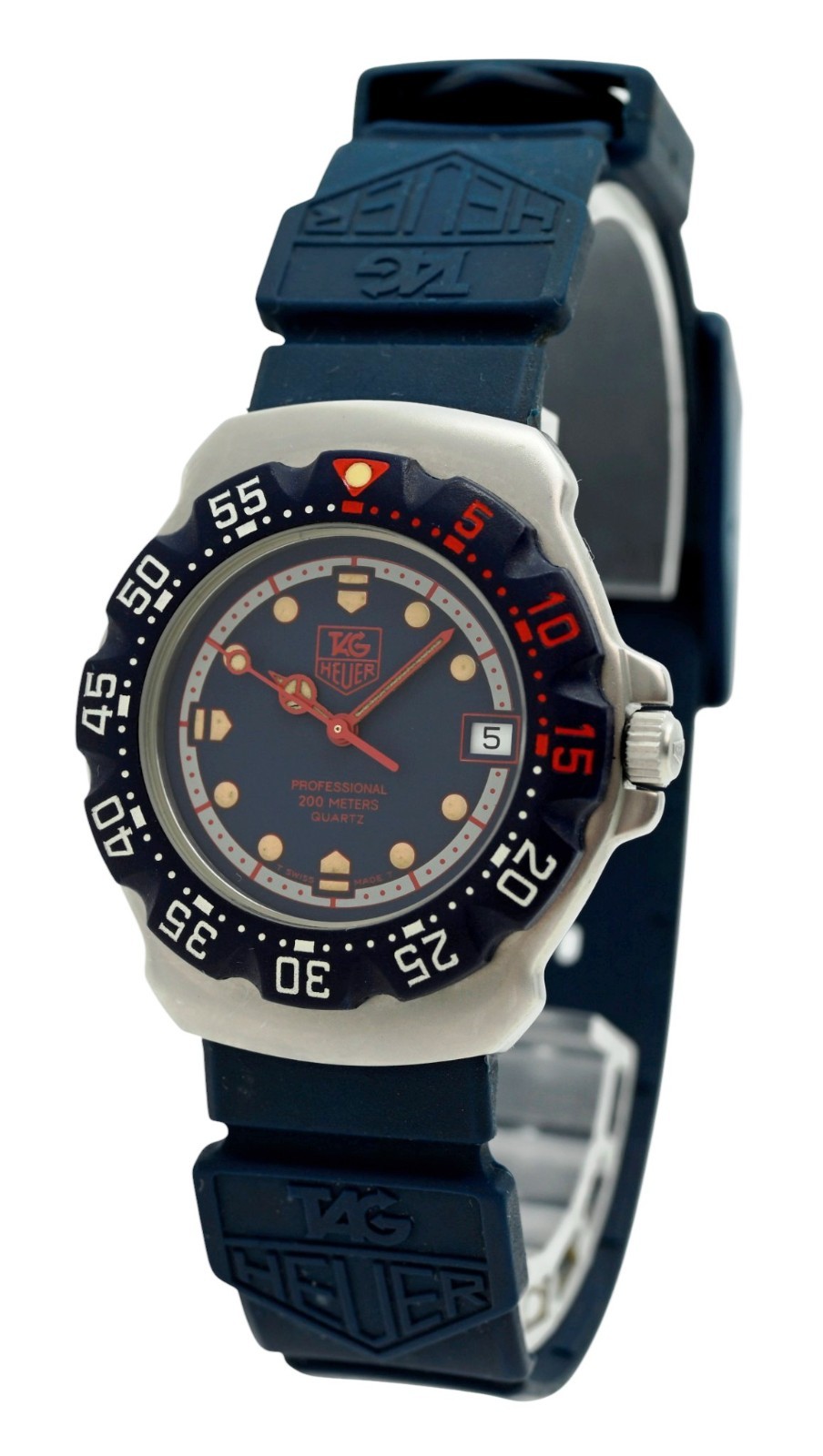 Tag Heuer 35mm Formula 1 Blue/ Red/ Silver Dial Quartz Swiss Watch! Ref: WA1210!