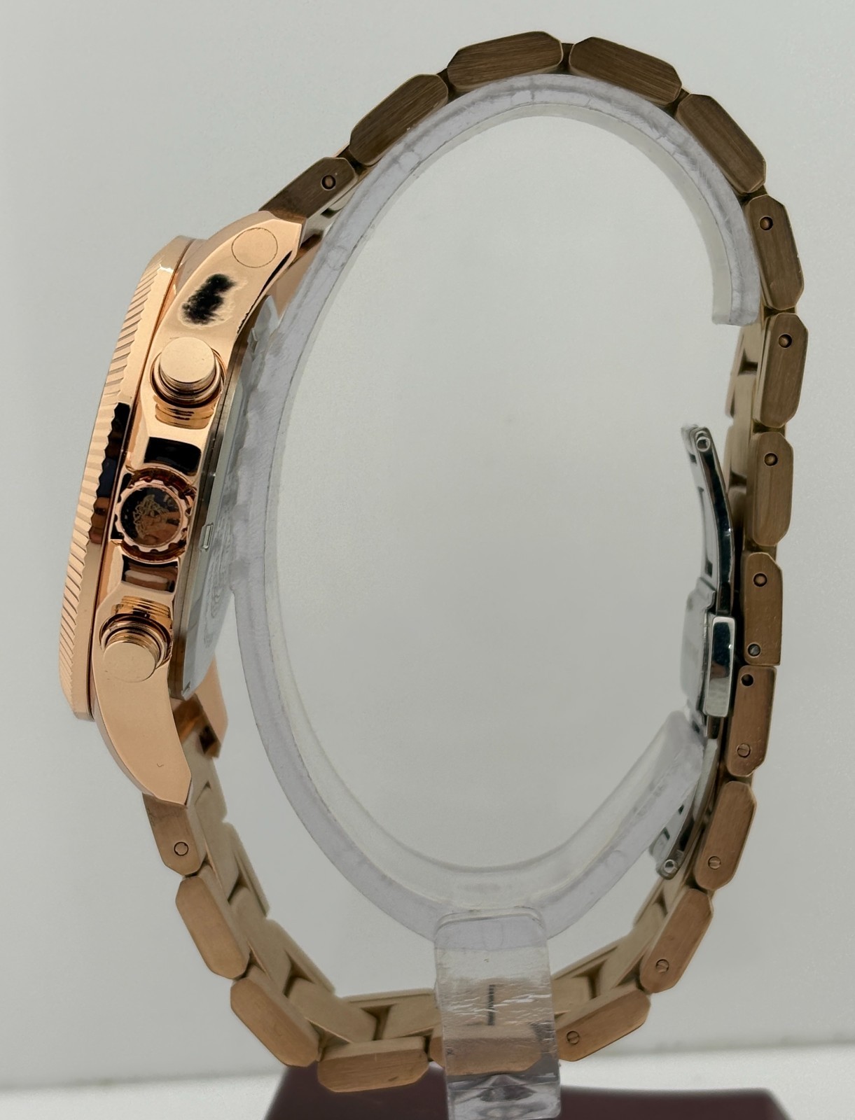Refurbished Versace Greca Action Chrono Quartz Green Dial Rose Gold-Plated Watch