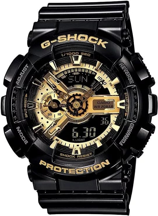 G-Shock GA110GB-1 Black / Gold Resin Analog Digital Men Watch