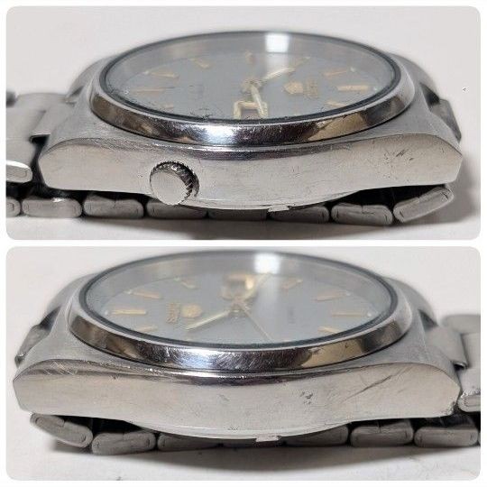 SEIKO 5 AUTOMATIC 7009 3130 Seiko 5 Automatic Gray Dial Gold Index Day Date