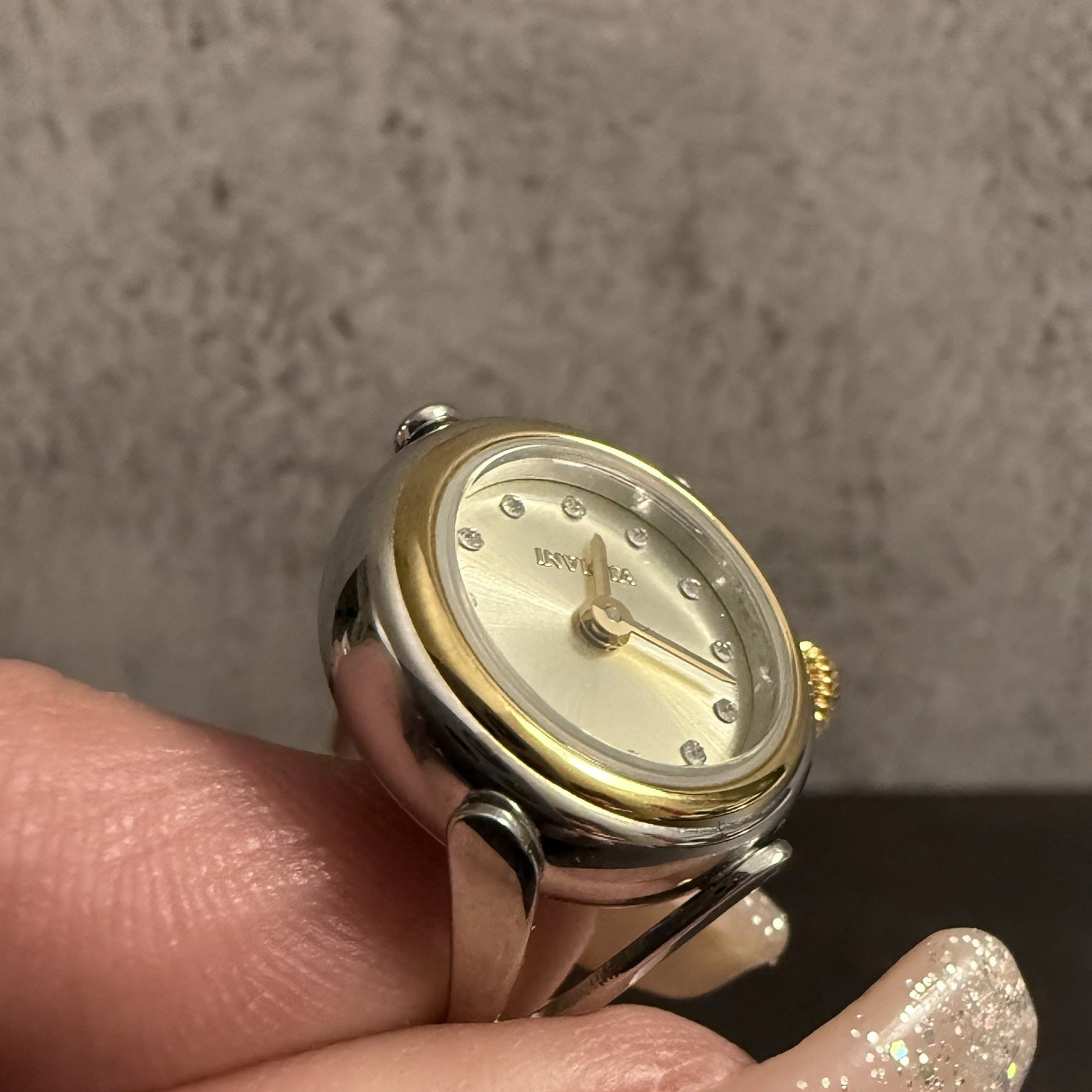 Invicta Angel Women’s Ring Watch 17.5mm, Two Tone (48576) $199 MSRP-NEW IN BOX