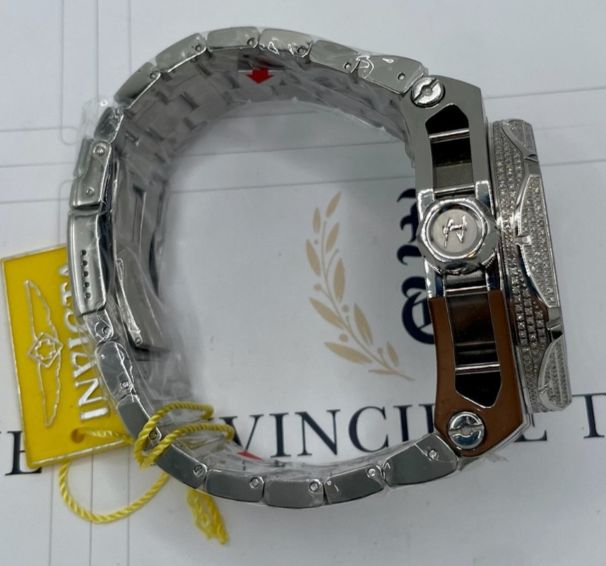 Invicta Reserve Carbon Hawk, 54.50mm, Stainless Steel 4.28ctw Pave Diamond 38943