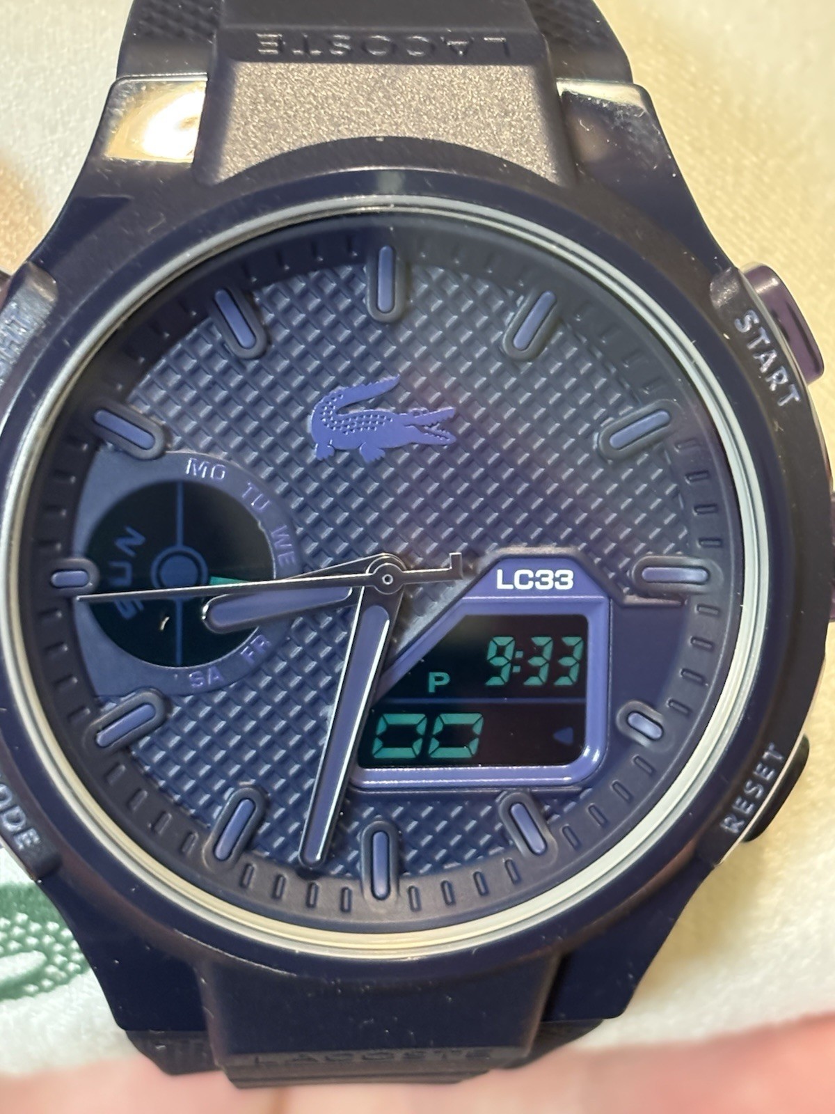 New in box Lacoste LC33 Men’s Analog-Digital Watch – TR90 Case,