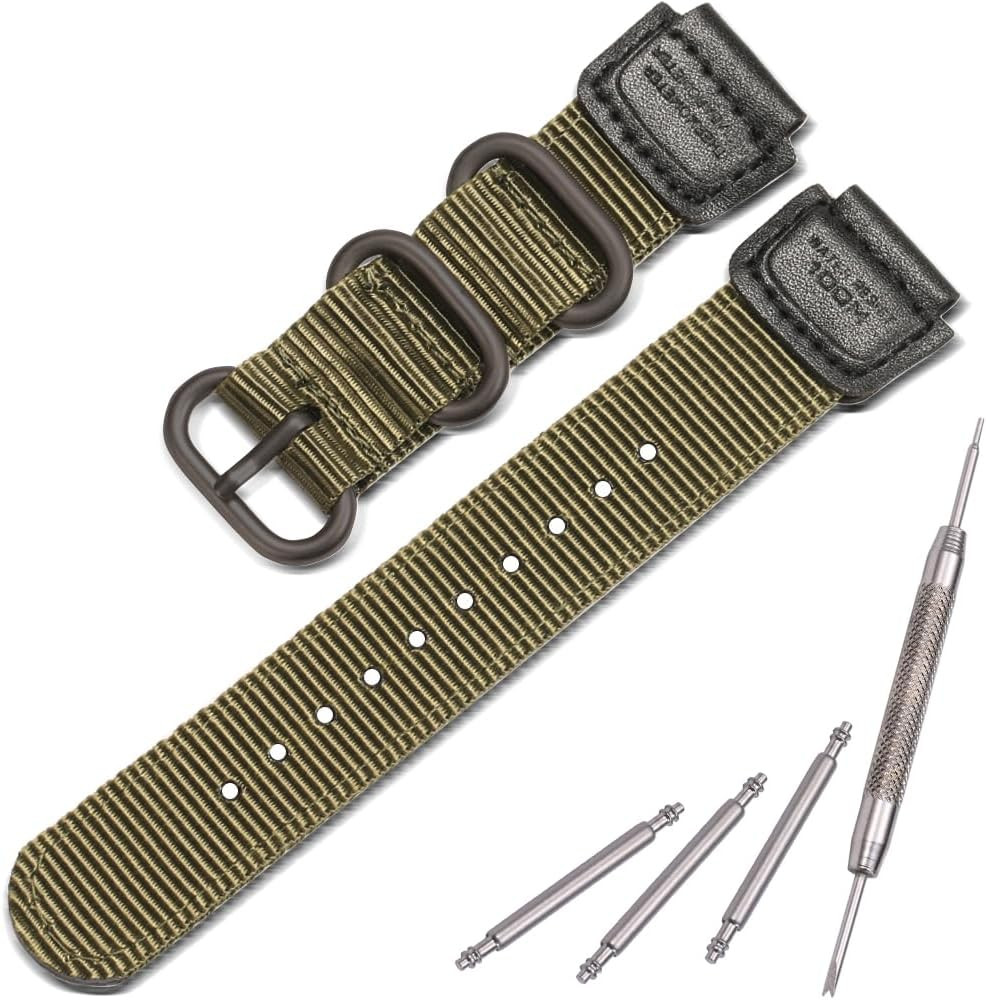 A158WA Nylon Watch Strap Compatible with Casio F108WH A168WA-1 AE1200WH W800HG A