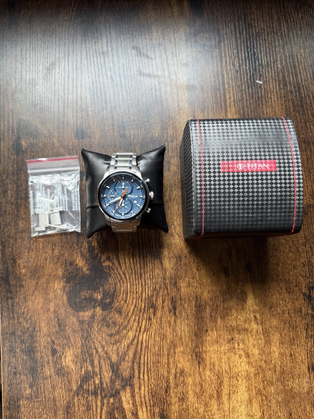 Titan Octane Blue Dial 1/10th Second Chronograph! Quartz Men’s Watch