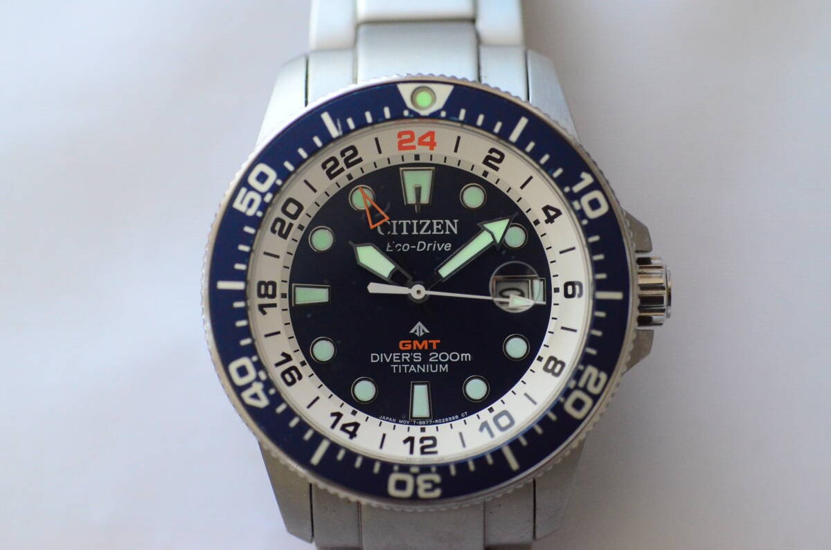 Citizen Eco Drive Promaster GMT B877 R011804 Men’s Diver’s Watch 250724