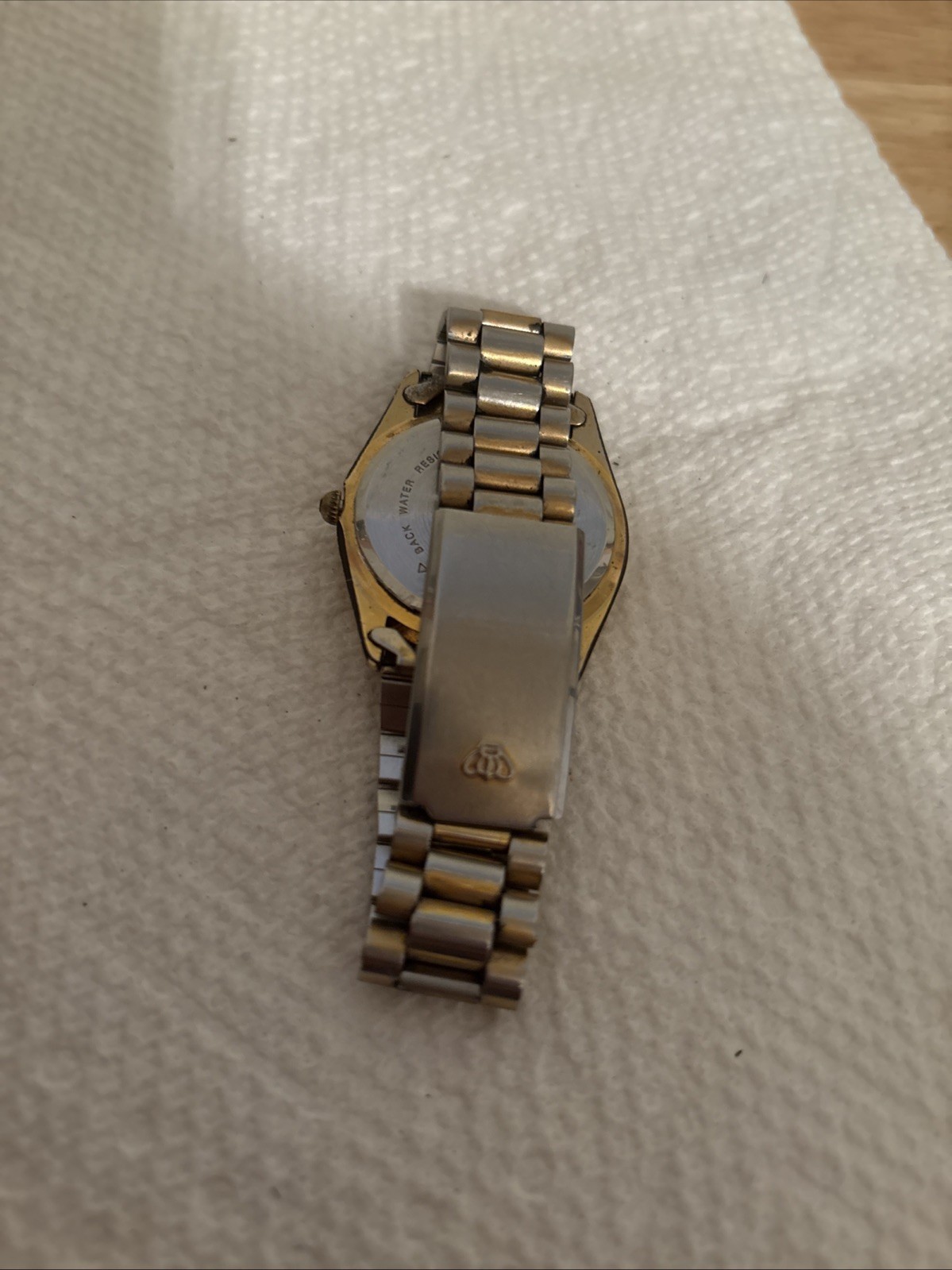 Vintage Jules Jurgensen 7184 Men’s Quartz Day Date Watch Gold Tone New Battery
