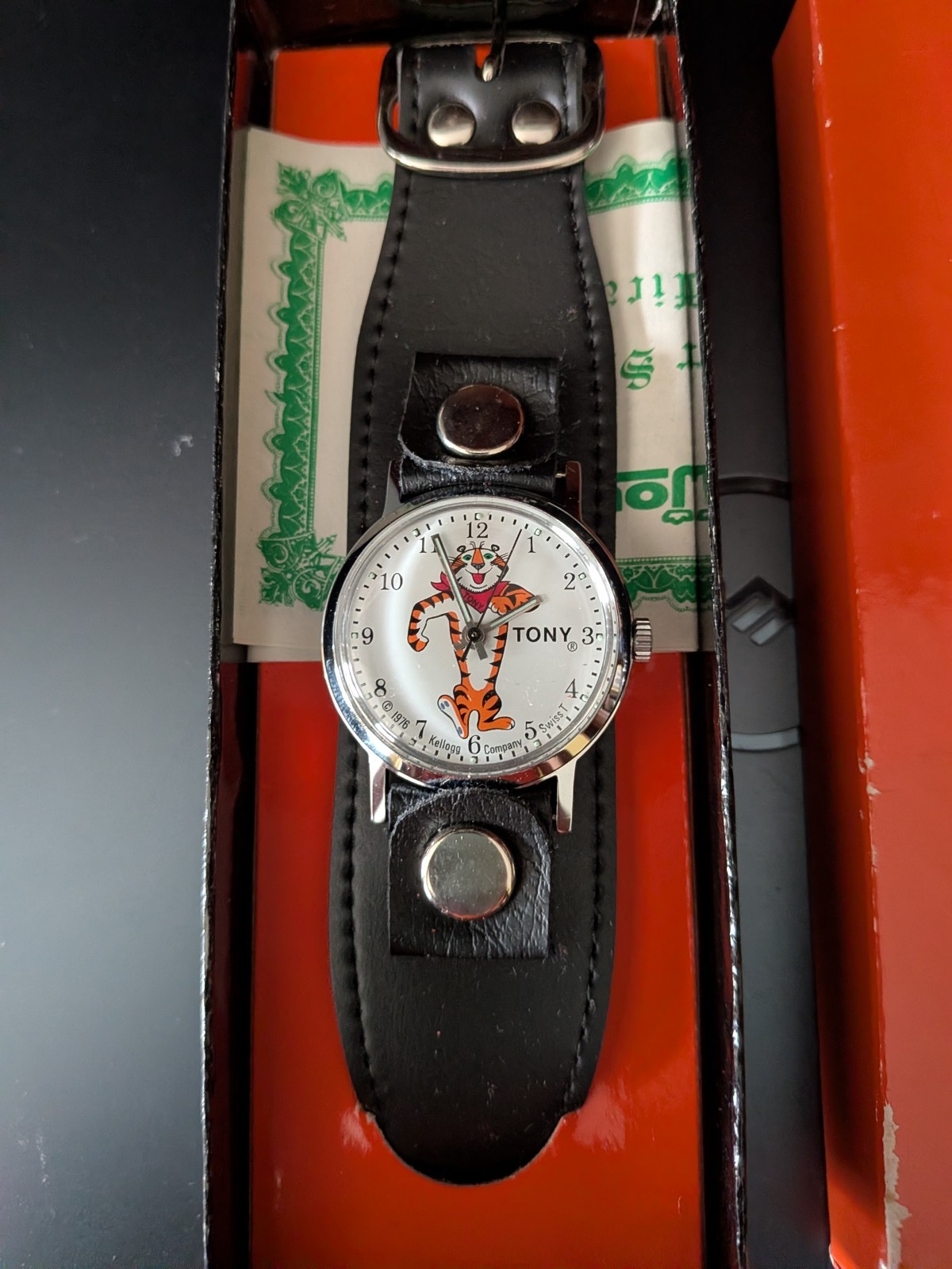 Rare 1976 Kellogg Cereal Tony The Tiger Watch LeJour Swiss New in box