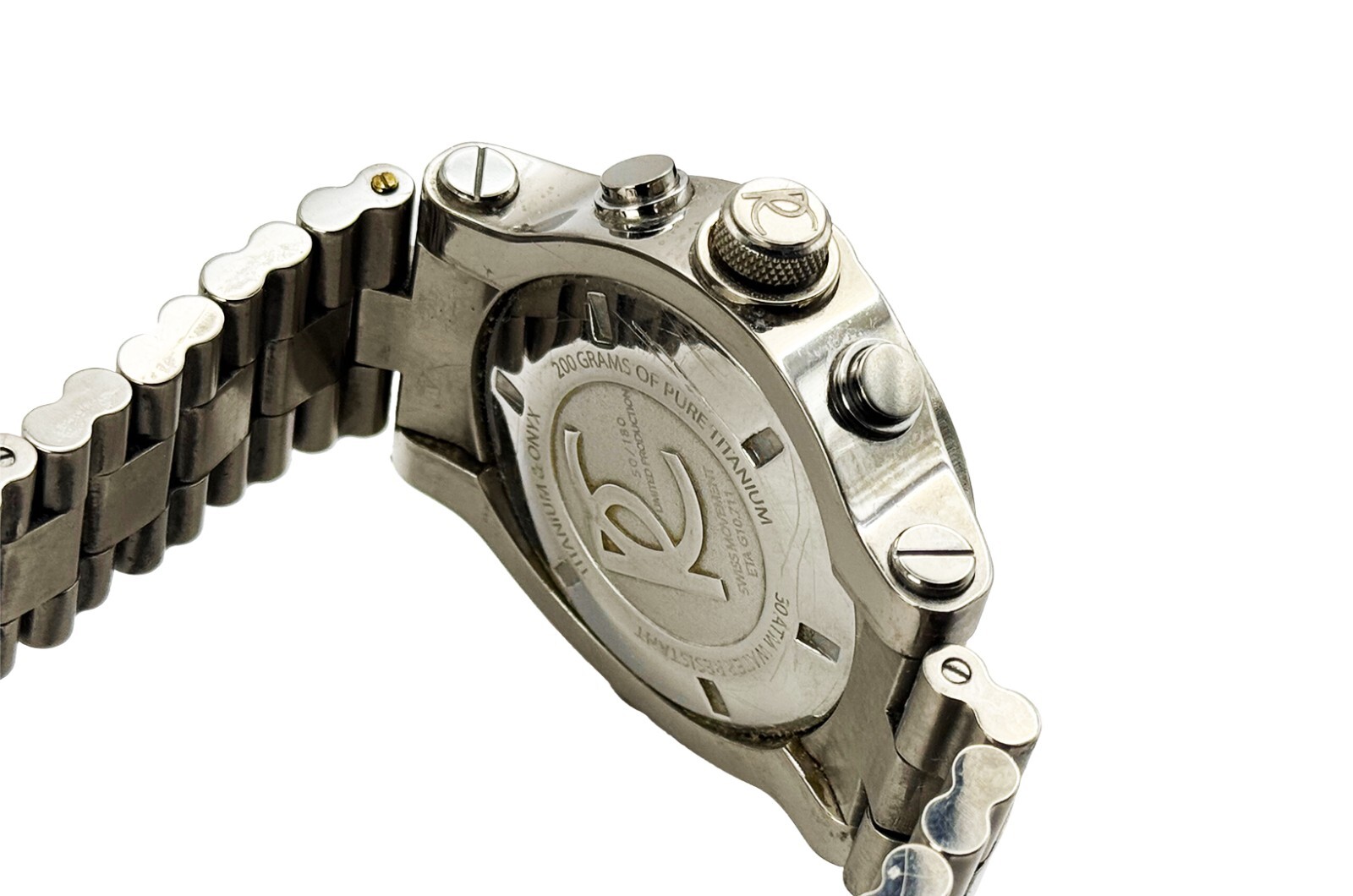 RENATO COLLEZIONI T-REX TITANIUM Limited Edition Mens Watch W/Green Retro