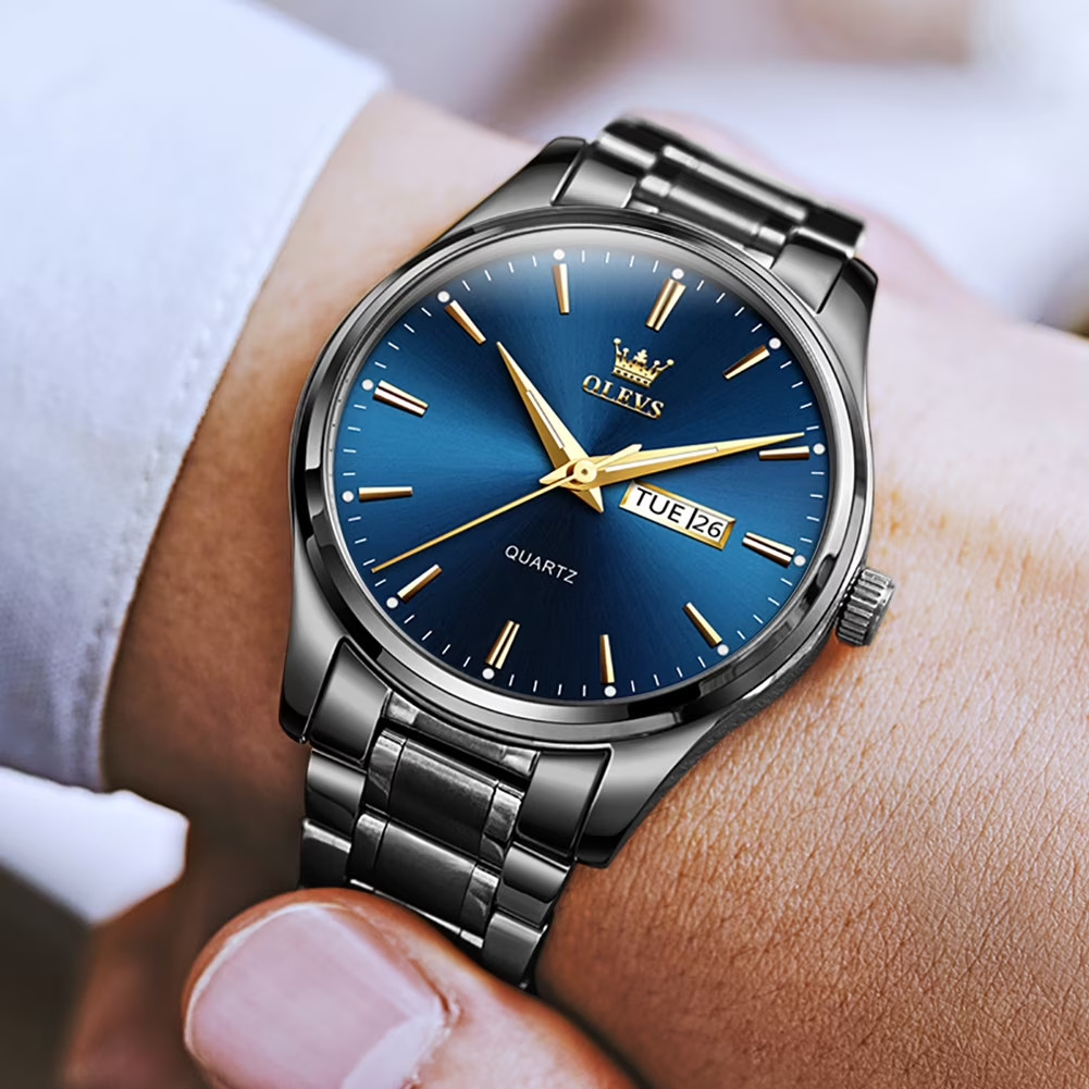 Classic Men Watches with Date,Stainless Steel Man Watch with Date, Bussiness Wat