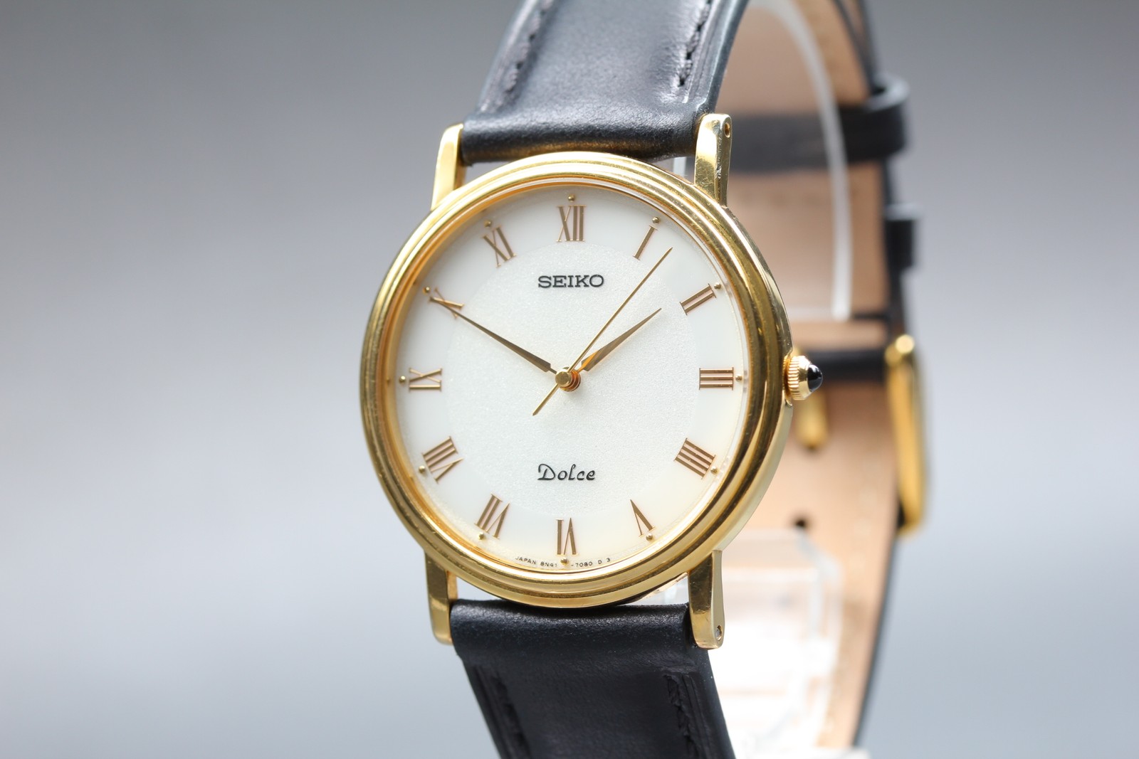 [Near MINT+30] SEIKO Dolce 8N41-7030 32mm White Dial Quartz Men’s Watch Vintage