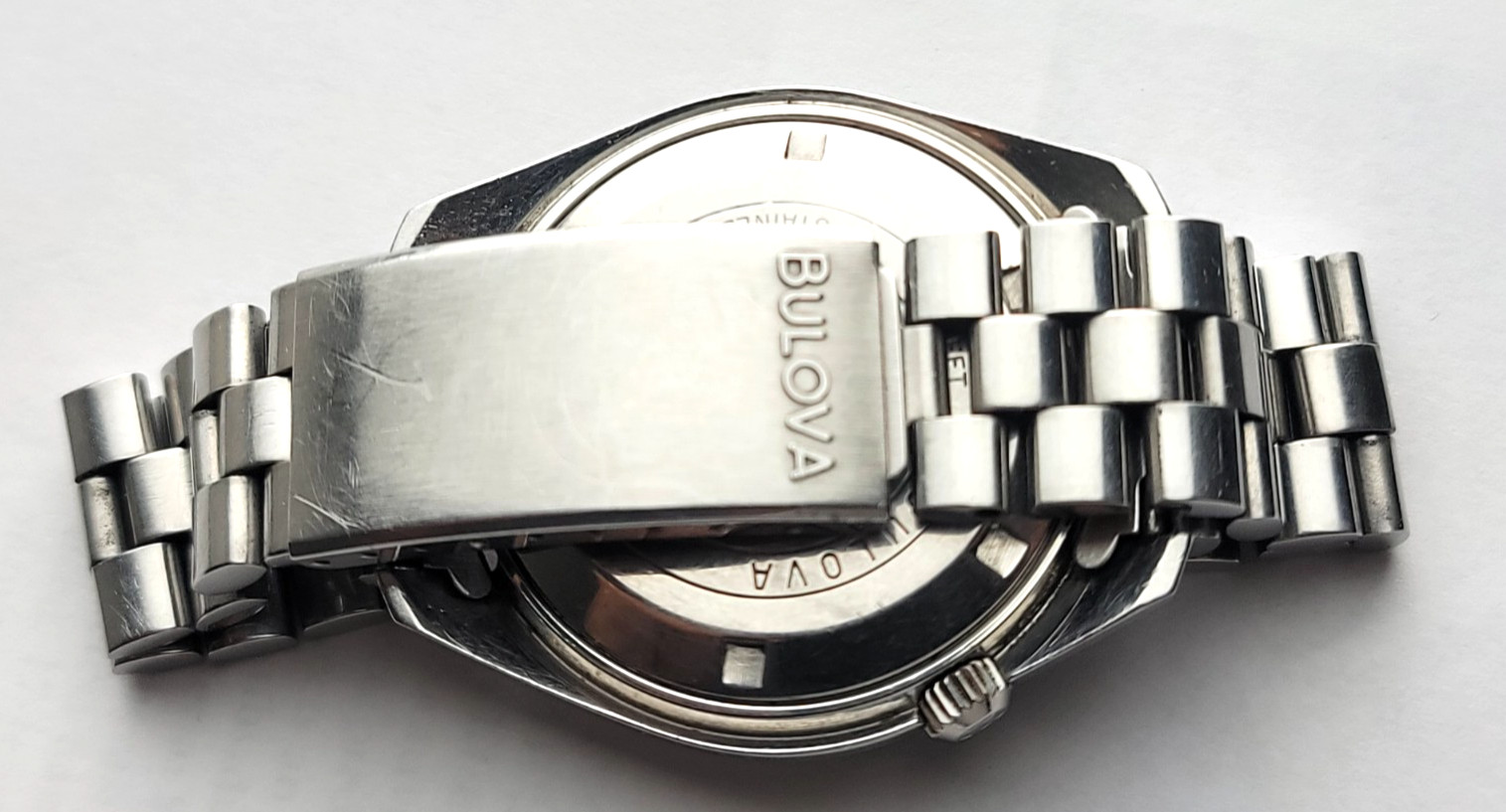 Vintage 1970 Stainless steel Accutron Deep Sea 666 Original bracelet running.