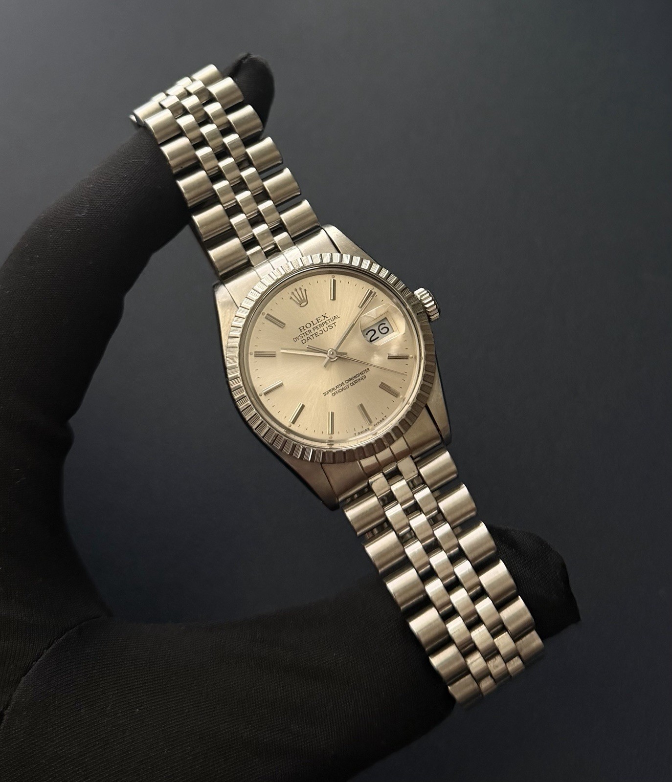 Rolex Datejust 16030 Silver Jubilee Bracelet with Silver Bezel