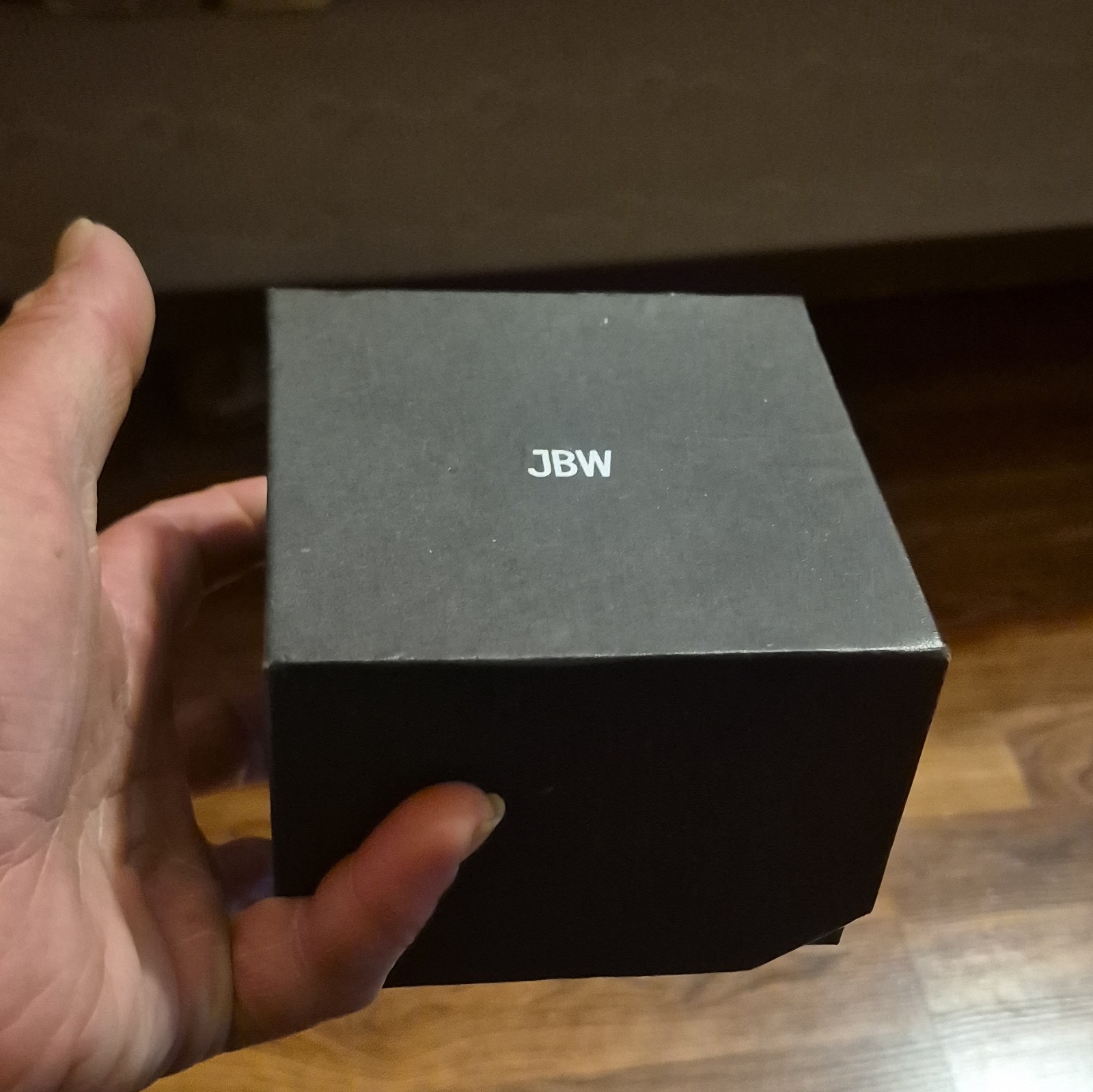 JBW Echelon Men’s Quartz Chronograph Date Black/Gold Leather Tonneau w/Box